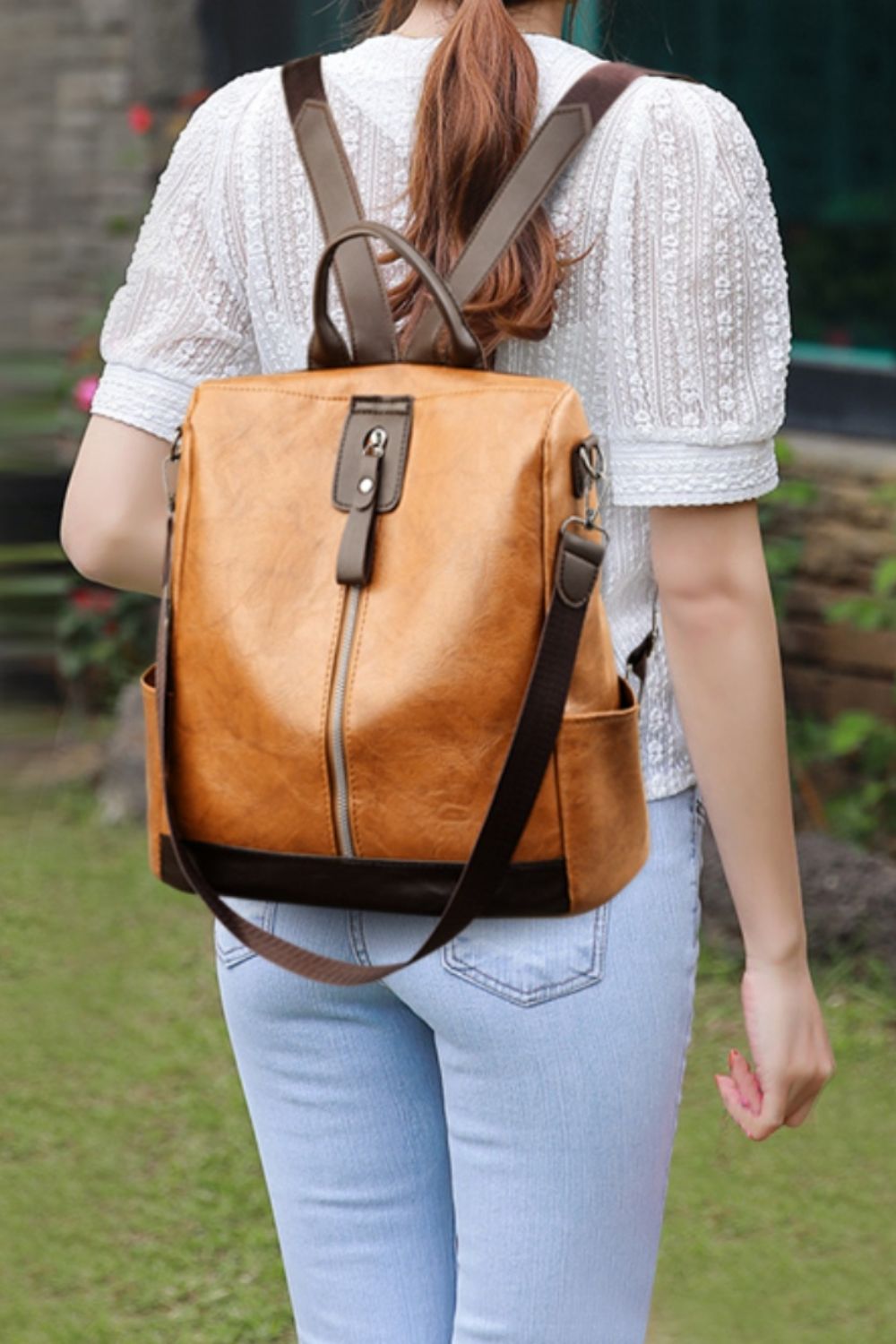 PU Leather Large Backpack Bag - All Mine Now Clothing