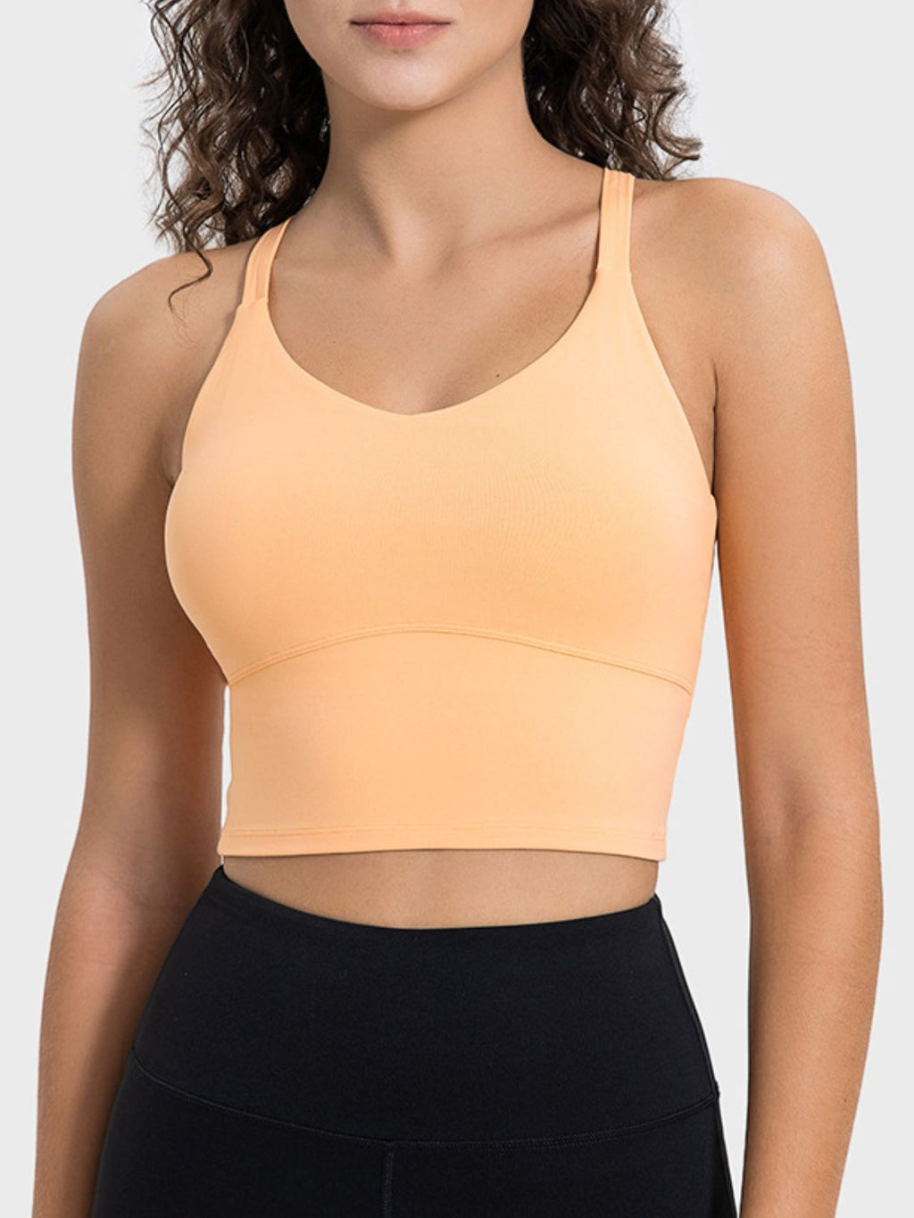 Millennia Crisscross Round Neck Active Tank - All Mine Now Clothing