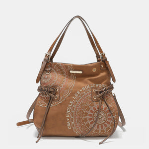 Nicole Lee USA Side Braided Tassel Inlaid Rhinestone Embroidery Hobo Bag - All Mine Now Clothing