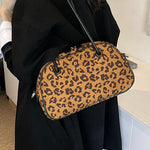 Leopard Suede Medium Shoulder Bag - All Mine Now Clothing