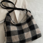 Plaid Adjustable Strap Handbag - All Mine Now Clothing