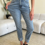 Judy Blue Full Size High Waist Cuff Hem Jeans - All Mine Now Clothing