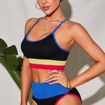 Color Block Spaghetti Strap Two-Piece Swim Set - All Mine Now Clothing