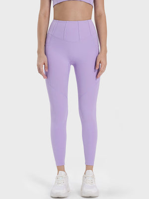 Millennia Pocketed High Waist Active Leggings - All Mine Now Clothing