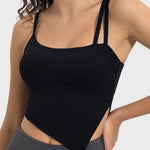 Millennia Slit Asymmetrical Neck Active Cami - All Mine Now Clothing