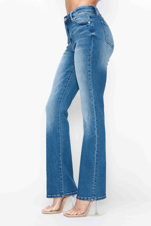 bytos Full Size Distressed High Rise Jeans with Pockets - All Mine Now Clothing