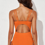 Tied Cutout Plunge One-Piece Swimsuit - All Mine Now Clothing