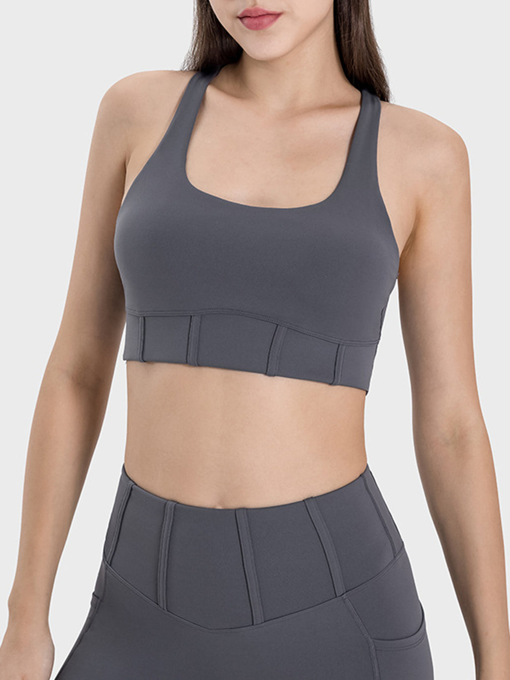 Millennia Square Neck Wide Strap Active Tank - All Mine Now Clothing