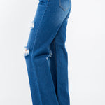 American Bazi High Waist Distressed Wide Leg Jeans - All Mine Now Clothing