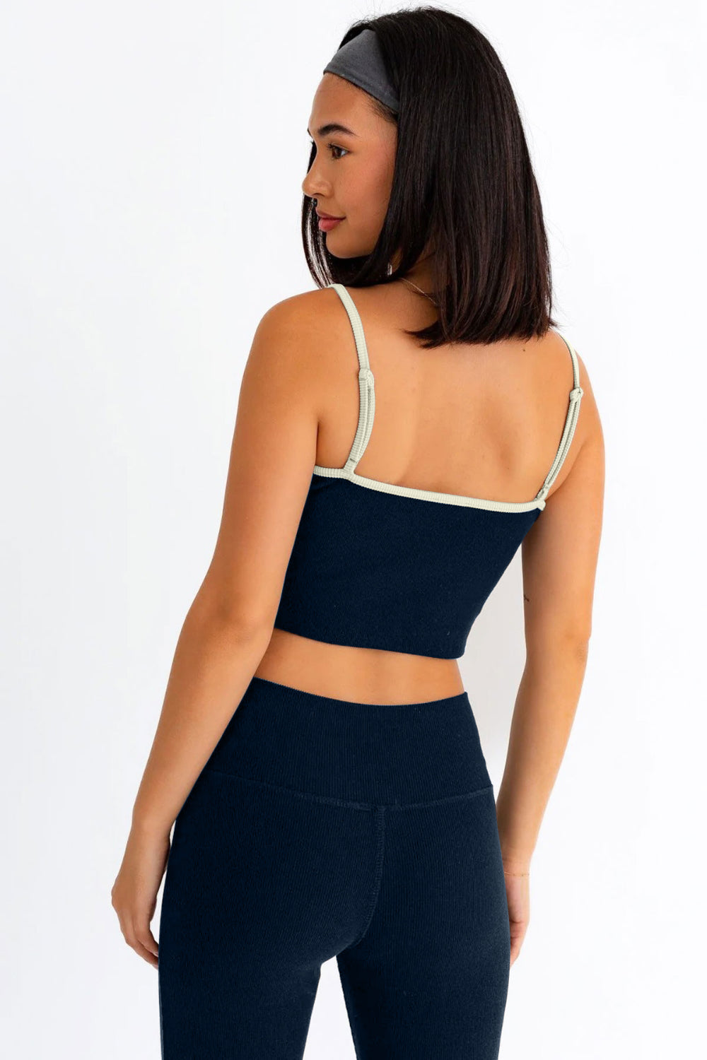 Le Lis Ribbed Crop Cami and High Waist Brushed Leggings Set - All Mine Now Clothing