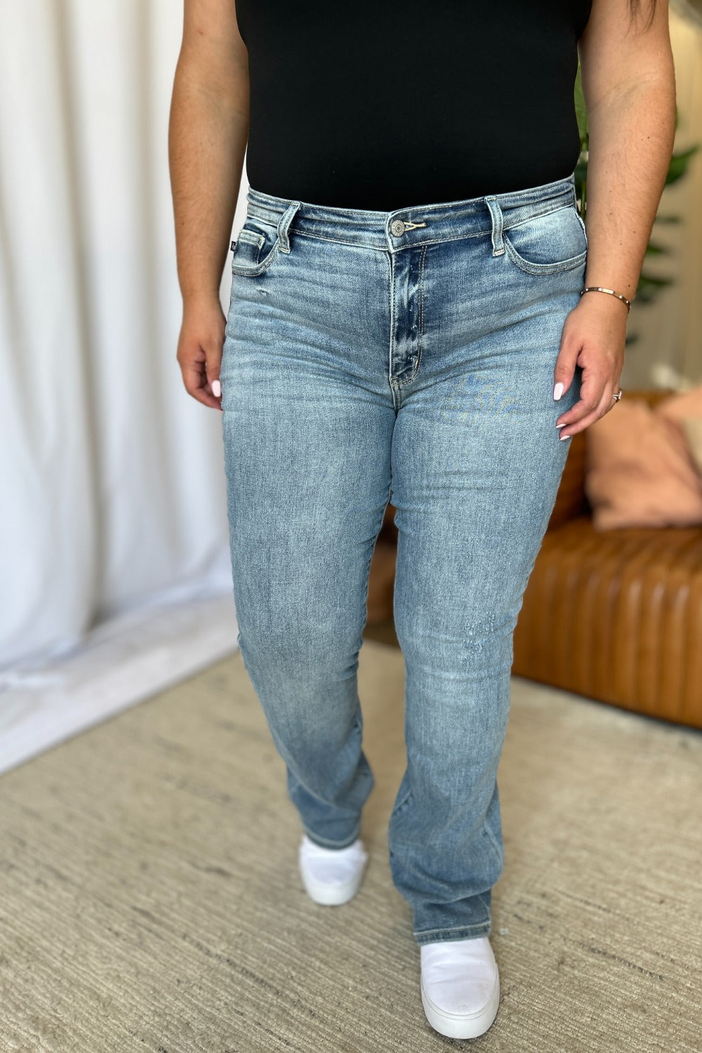 Judy Blue Full Size Medium Rise Bootcut Jeans - All Mine Now Clothing