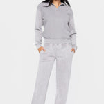 Mono B Elastic Waist Fleece Pants with Pockets - All Mine Now Clothing