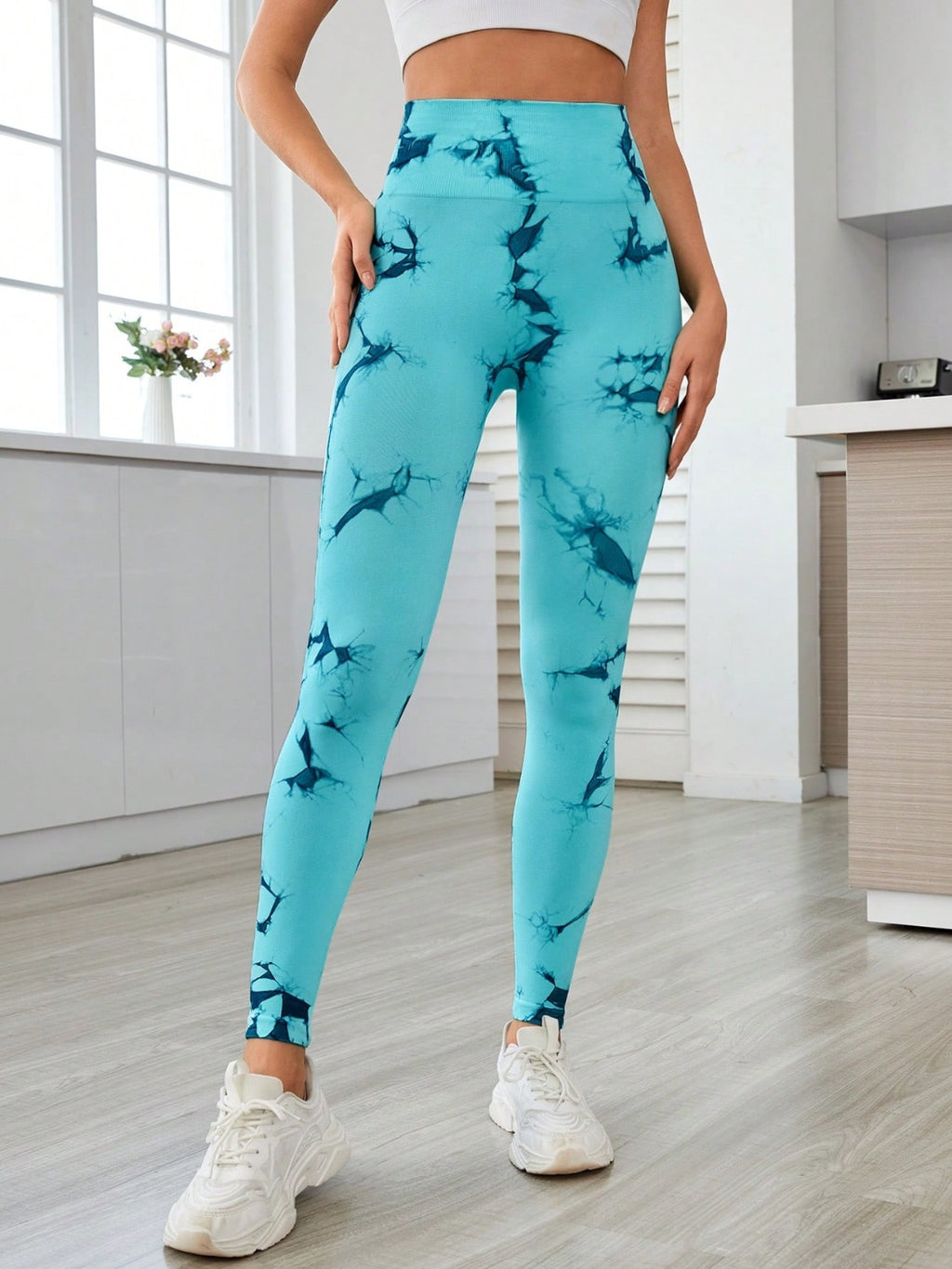 Printed High Waist Active Leggings - All Mine Now Clothing