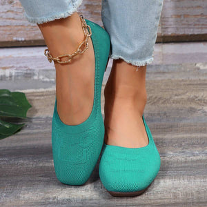 Square Toe Flat Slip-Ons