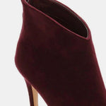 Beast Fashion Suede Stiletto Ankle Booties with Back Zippers - All Mine Now Clothing