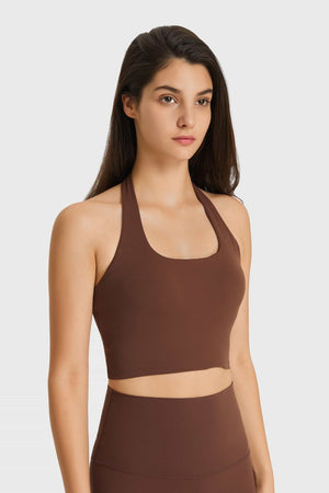 Millennia Breathable Halter Neck Sports Bra - All Mine Now Clothing