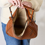 SHOMICO Weaved Vegan Leather Handbag - All Mine Now Clothing