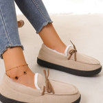 Bow Round Toe Flat Slip-Ons