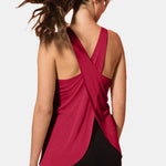 Crisscross Scoop Neck Active Tank - All Mine Now Clothing