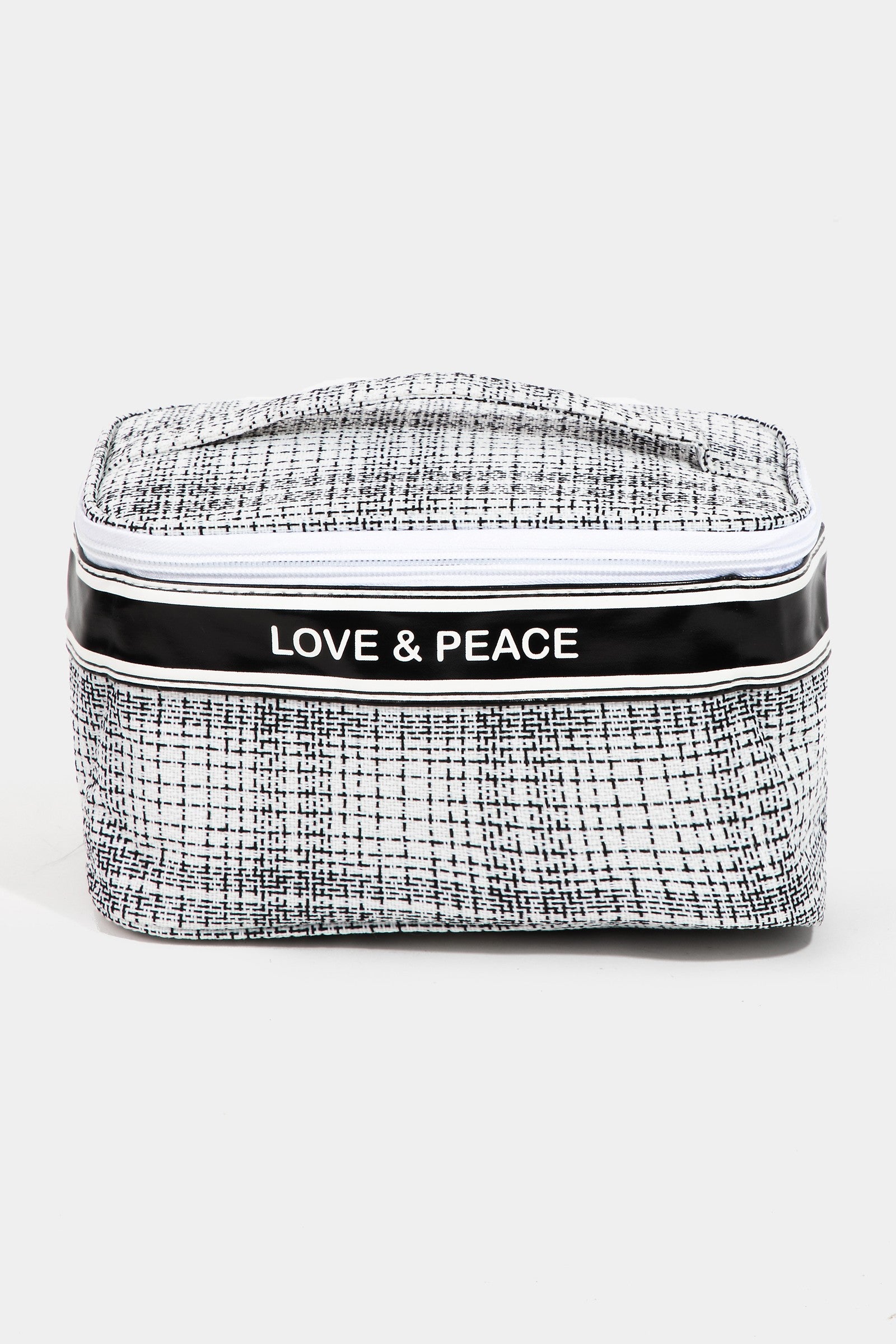 Fame Love & Peace Striped Handle Bag - All Mine Now Clothing