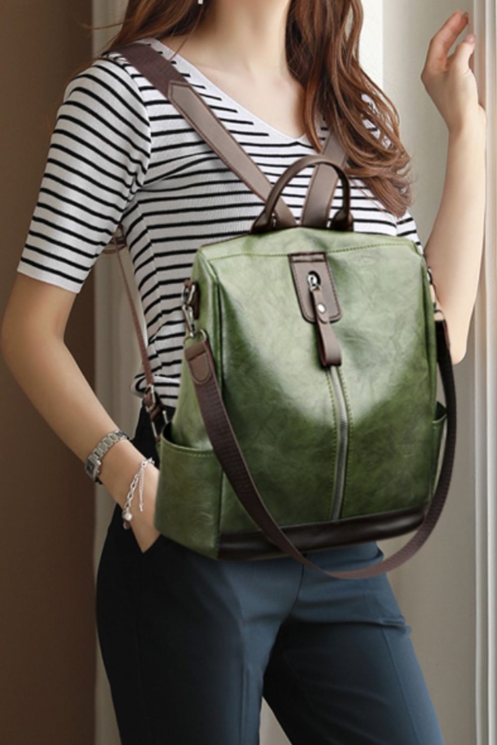 PU Leather Large Backpack Bag - All Mine Now Clothing