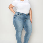 Judy Blue Full Size Cuffed Hem Slim Jeans Trendsi