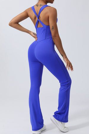 Crisscross Wide Strap Sleeveless Jumpsuit - All Mine Now Clothing