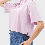 Millennia Half Button Short Sleeve Active T-Shirt - All Mine Now Clothing