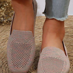 Square Toe Flat Slip-Ons