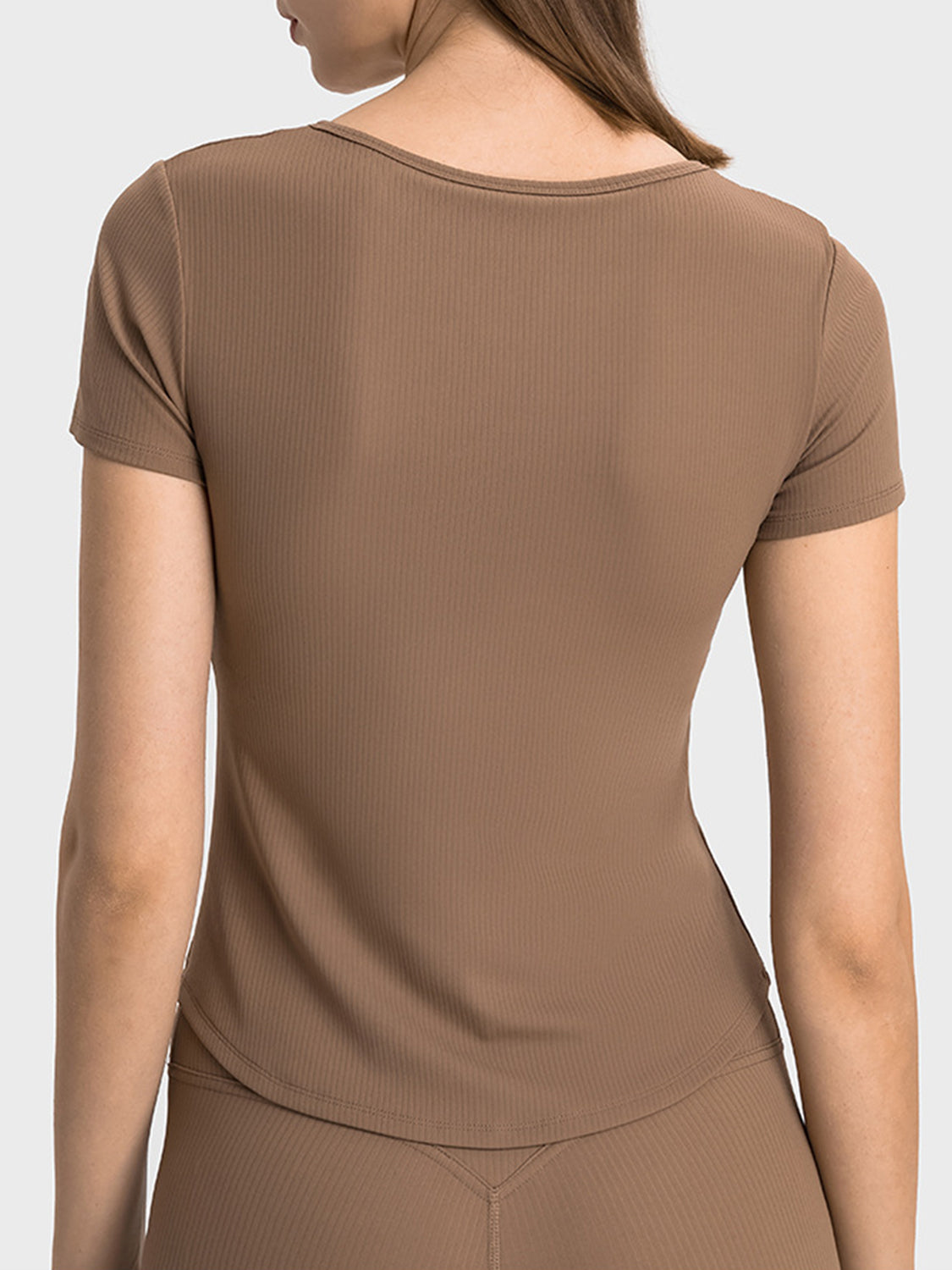 Millennia Notched Short Sleeve Active T-Shirt - All Mine Now Clothing