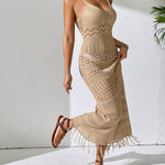 Openwork Scoop Neck Cover-Up Dress - All Mine Now Clothing