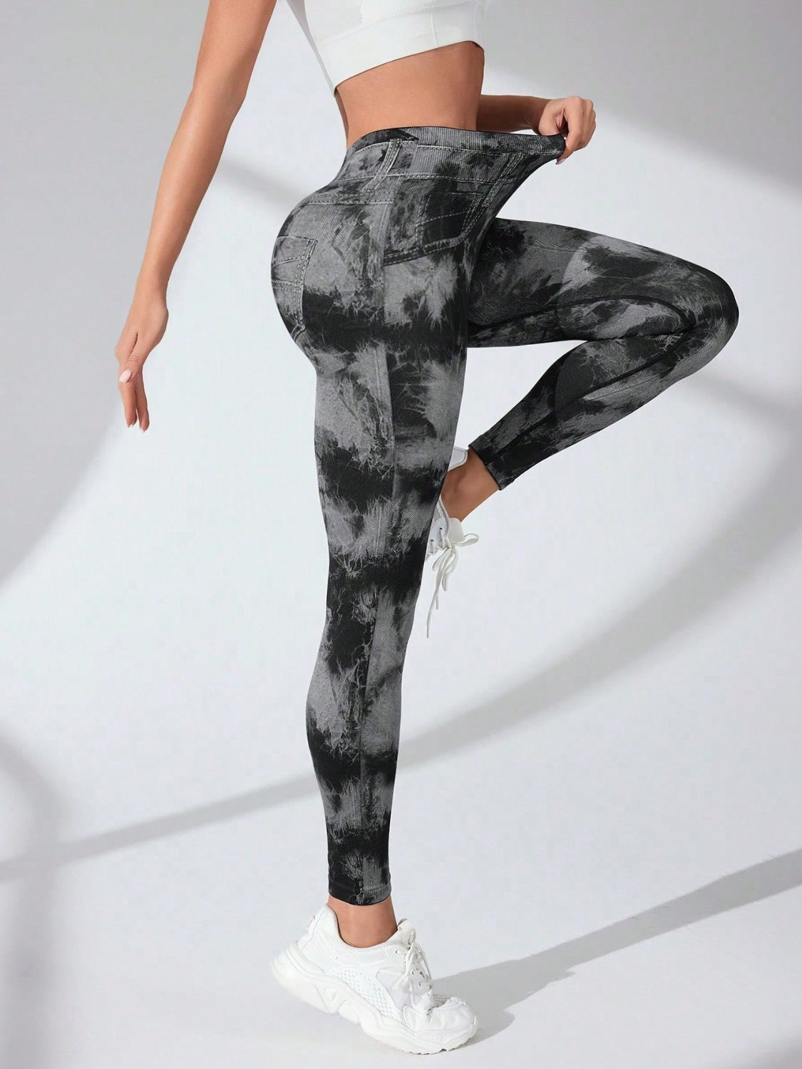 Tie-Dye High Waist Active Leggings - All Mine Now Clothing