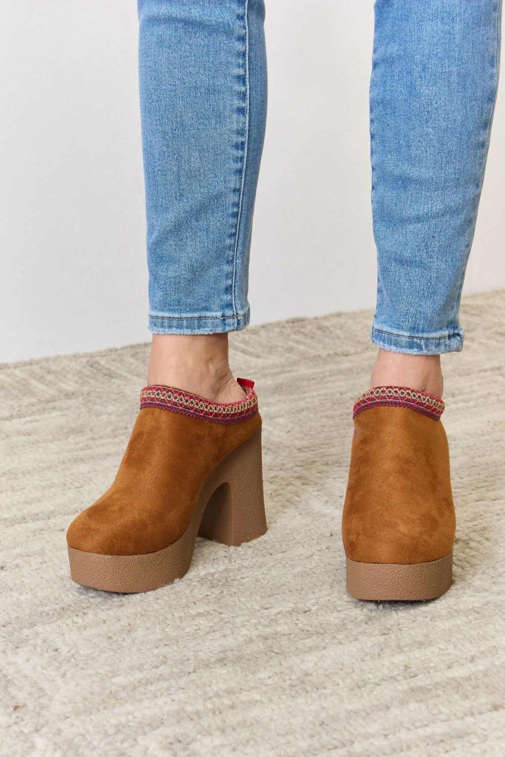 Legend Footwear Platform Suede Clog Heel - All Mine Now Clothing