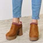 Legend Footwear Platform Suede Clog Heel - All Mine Now Clothing