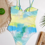 Cutout Tie-Dye Spaghetti Strap One-Piece Swimwear - All Mine Now Clothing