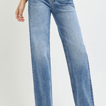 RISEN Full Size High Rise Straight Leg Jeans with Pockets Trendsi