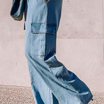 Drawstring Wide Leg Jeans with Pockets - All Mine Now Clothing