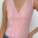 Devine Lace V-Neck Tank Top