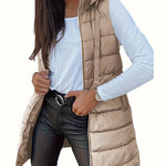 Plus Size Zip Up Hooded Vest Coat - All Mine Now Clothing