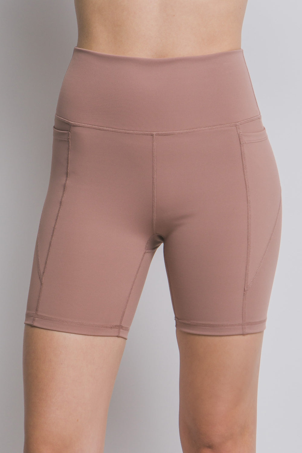 Love Tree High Waist Seam Detail Active Shorts - All Mine Now Clothing