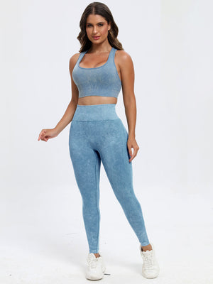 Scoop Neck Wide Strap Top and Pants Active Set - All Mine Now Clothing