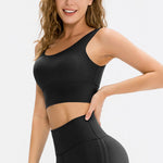 Scoop Neck Long Sports Bra - All Mine Now Clothing