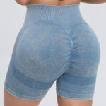 Washed High Waist Active Shorts - All Mine Now Clothing