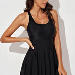 Halter Neck Open Back Swim Dress - All Mine Now Clothing