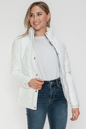 YMI Pocketed Zip Up Turtleneck Puffer Jacket - All Mine Now Clothing