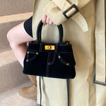 Suede Adjustable Strap Double-Use Handbag - All Mine Now Clothing