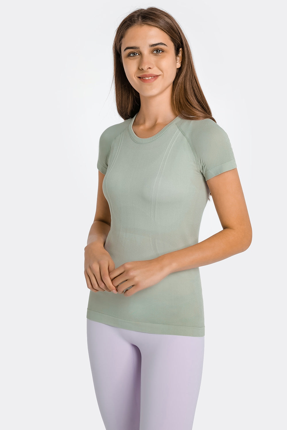 Millennia Round Neck Short Sleeve Active T-Shirt - All Mine Now Clothing