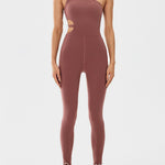 Cutout Asymmetrical Neck Active Jumpsuit - All Mine Now Clothing