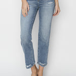 RISEN Full Size High Waist Distressed Cropped Jeans - All Mine Now Clothing