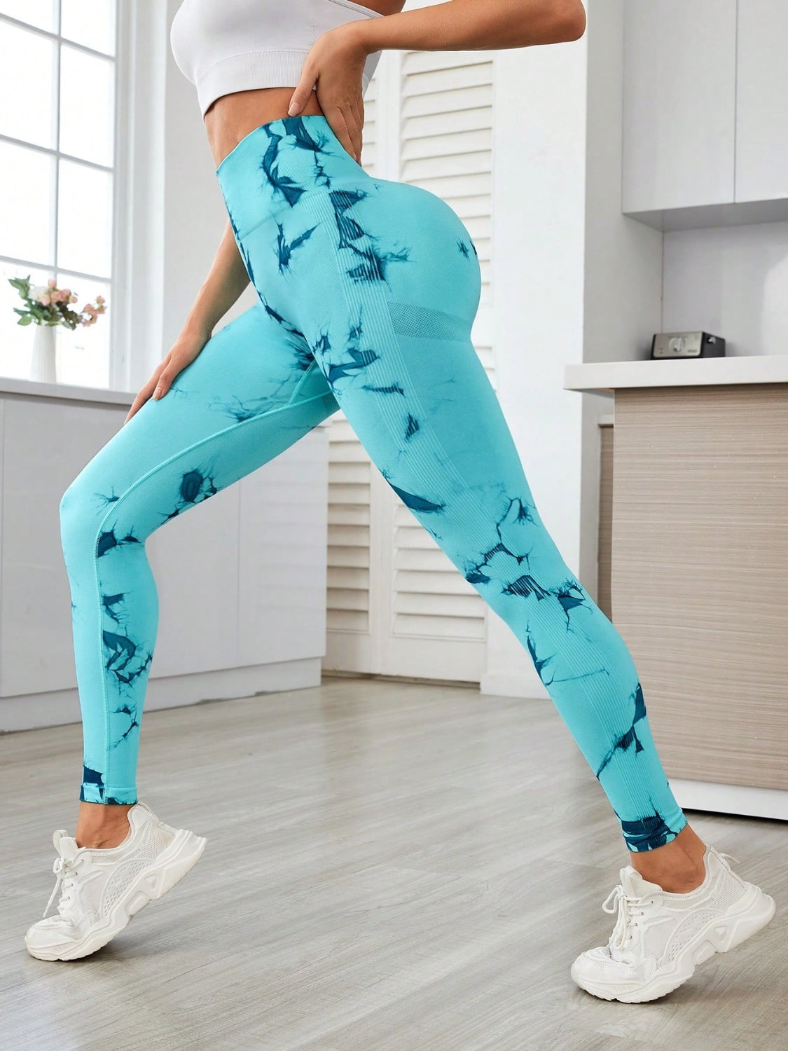 Printed High Waist Active Leggings - All Mine Now Clothing